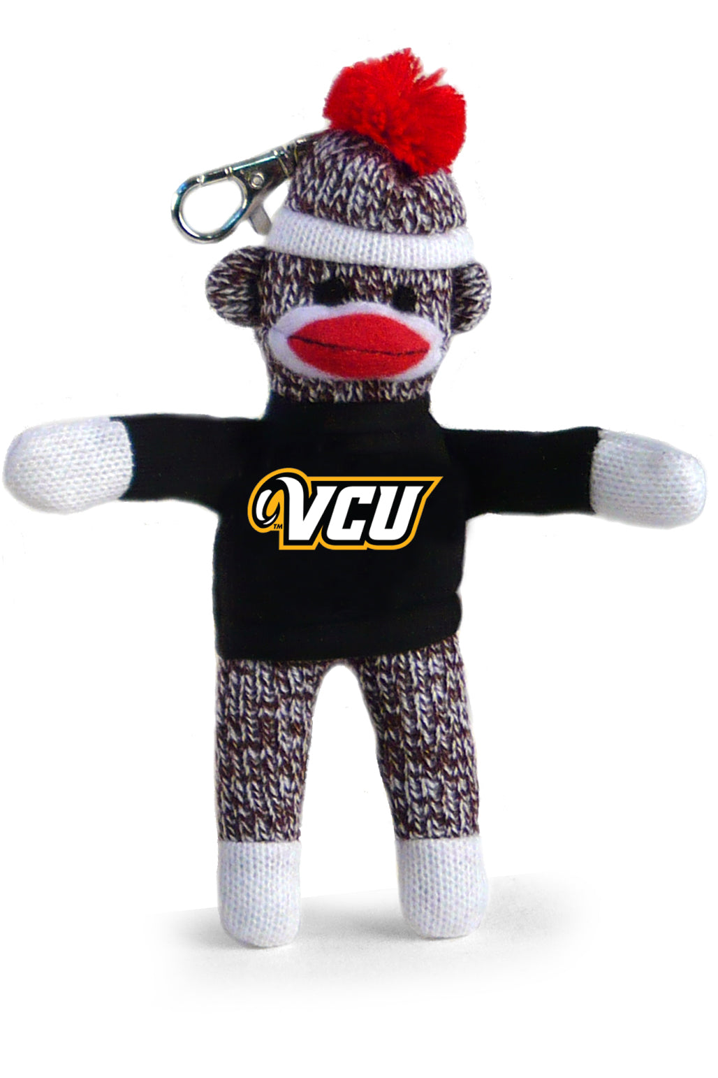 VIRGINIA COMMONWEALTH SOCK MONKEY KEYCHAIN (4")