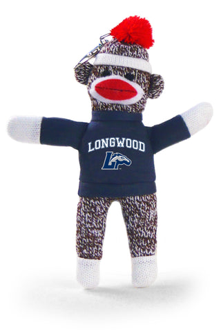 LONGWOOD UNIV SOCK MONKEY KEYCHAIN (4")