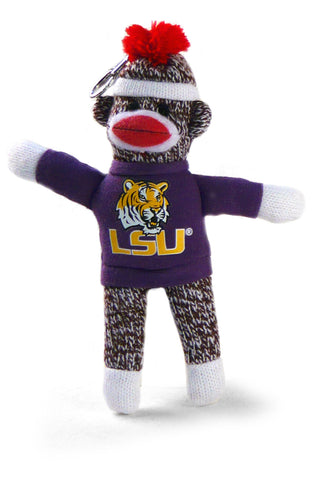 LOUISIANA STATE SOCK MONKEY KEYCHAIN (4")