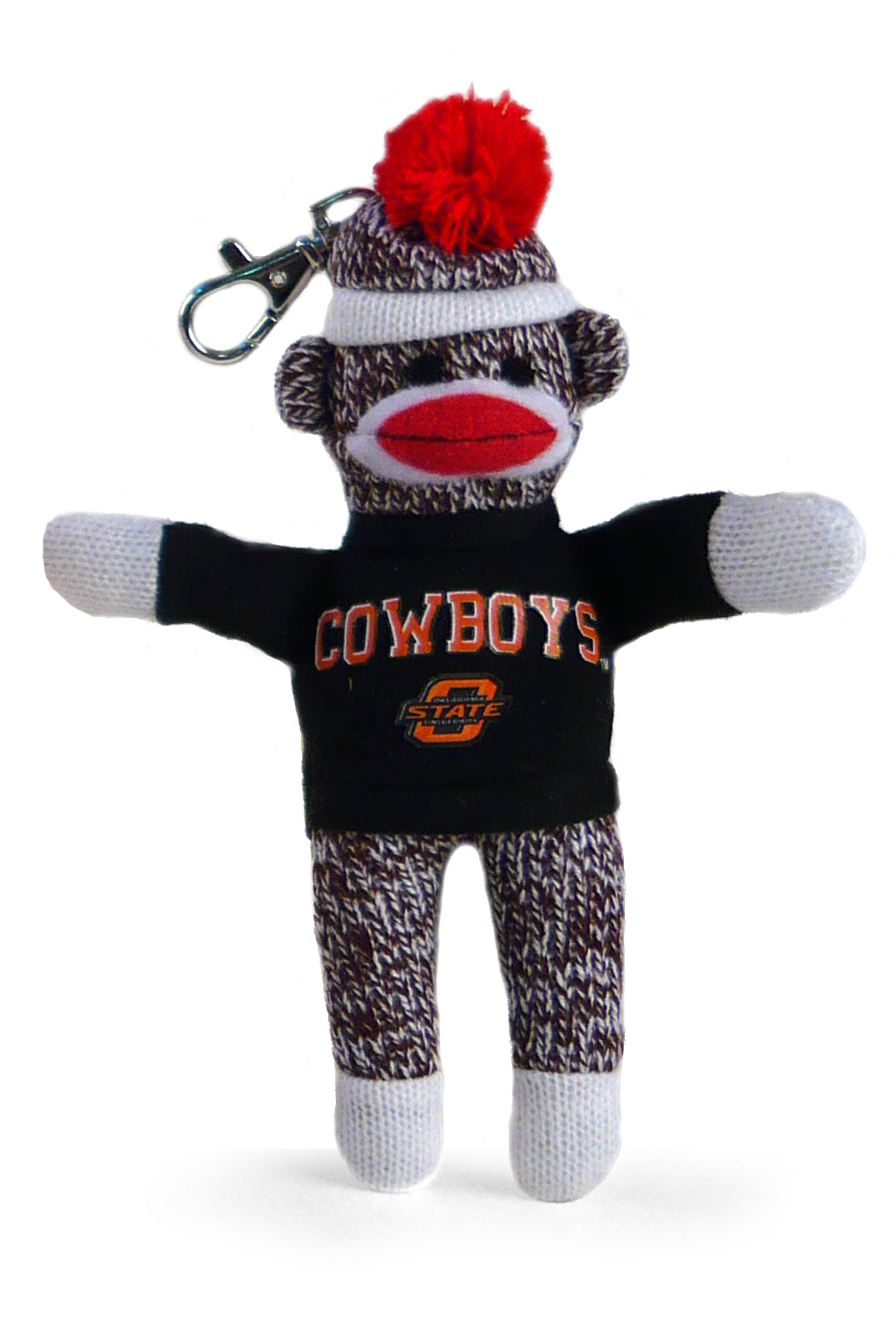 OKLAHOMA STATE SOCK MONKEY KEYCHAIN (4")