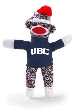 BRITISH COLUMBIA UNIV SOCK MONKEY KEYCHAIN (4")