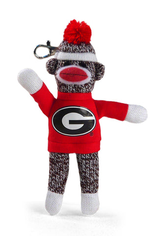 GEORGIA UNIV SOCK MONKEY KEYCHAIN (4")