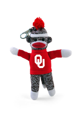 OKLAHOMA UNIV SOCK MONKEY KEYCHAIN (4")