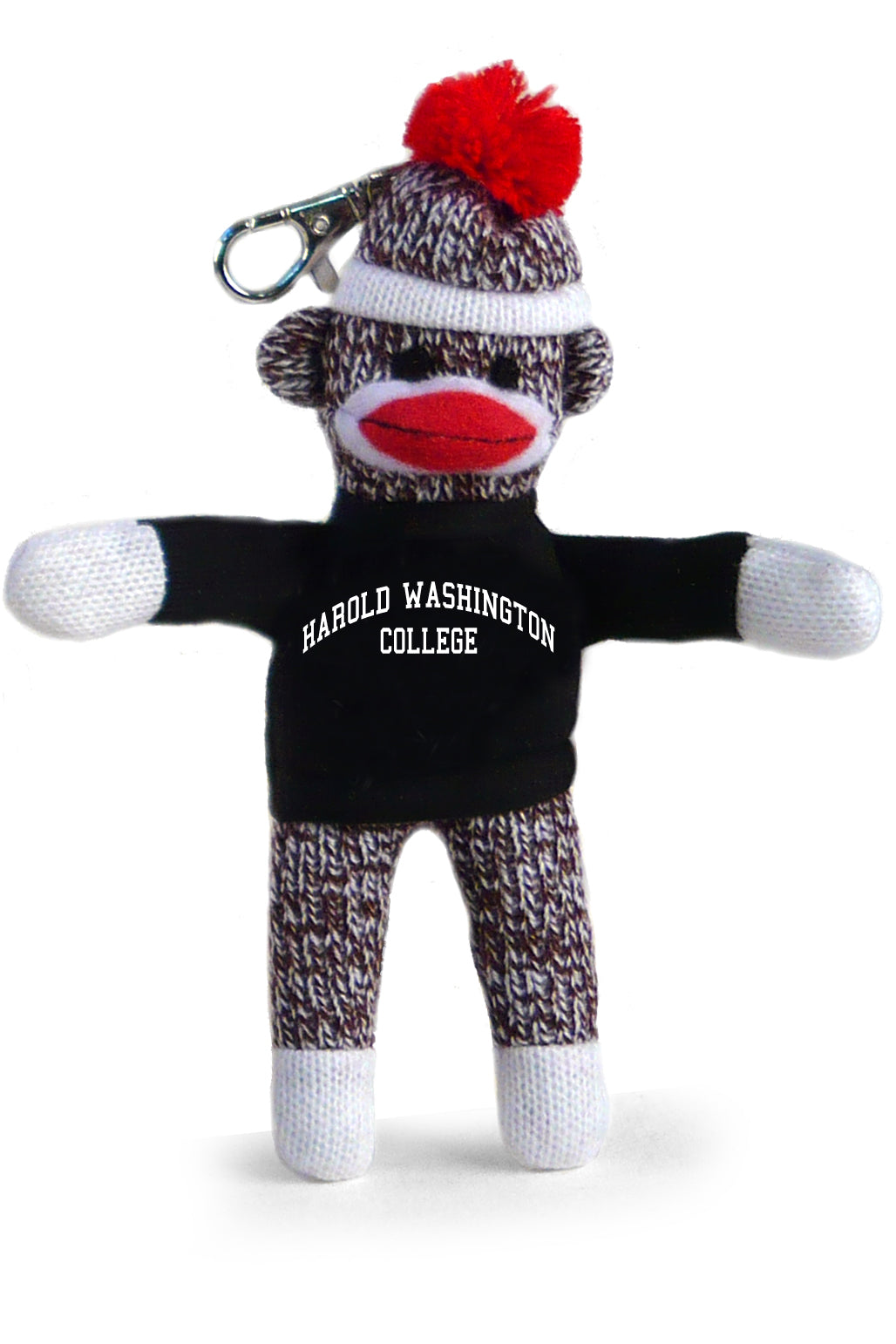 HAROLD WASHINGTON UNIV SOCK MONKEY KEYCHAIN (4")