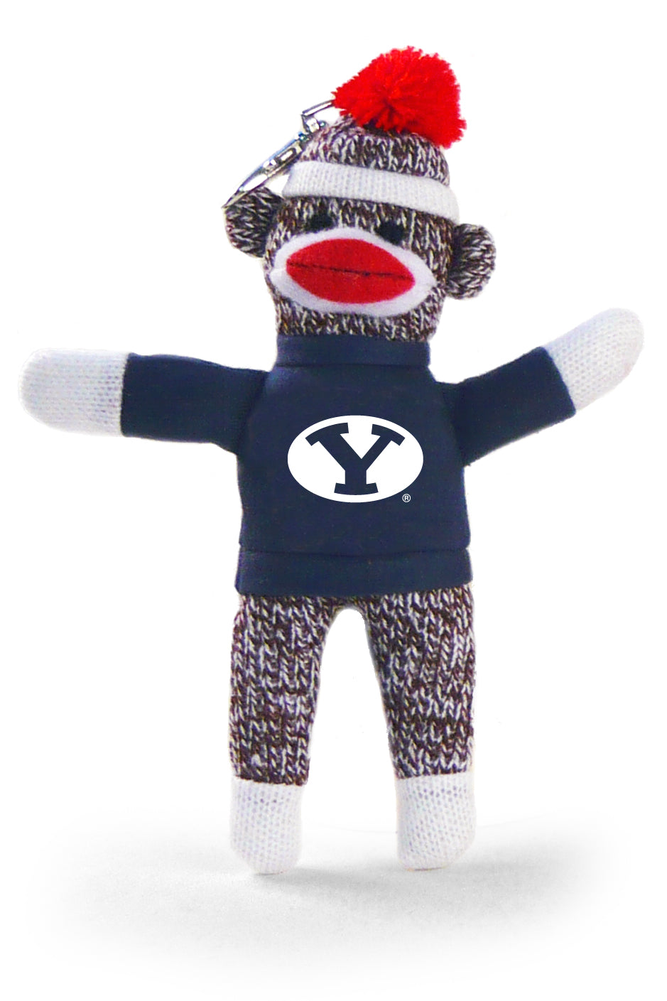 BYU IDAHO SOCK MONKEY KEYCHAIN (4")