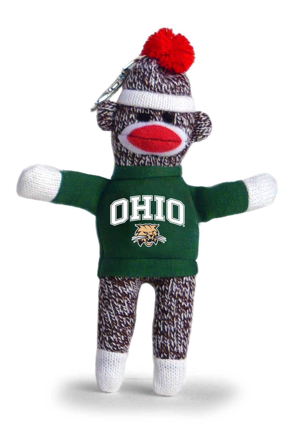 OHIO UNIV SOCK MONKEY KEYCHAIN (4")