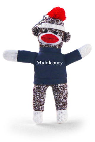 MIDDLEBURY COLLEGE SOCK MONKEY KEYCHAIN (4")