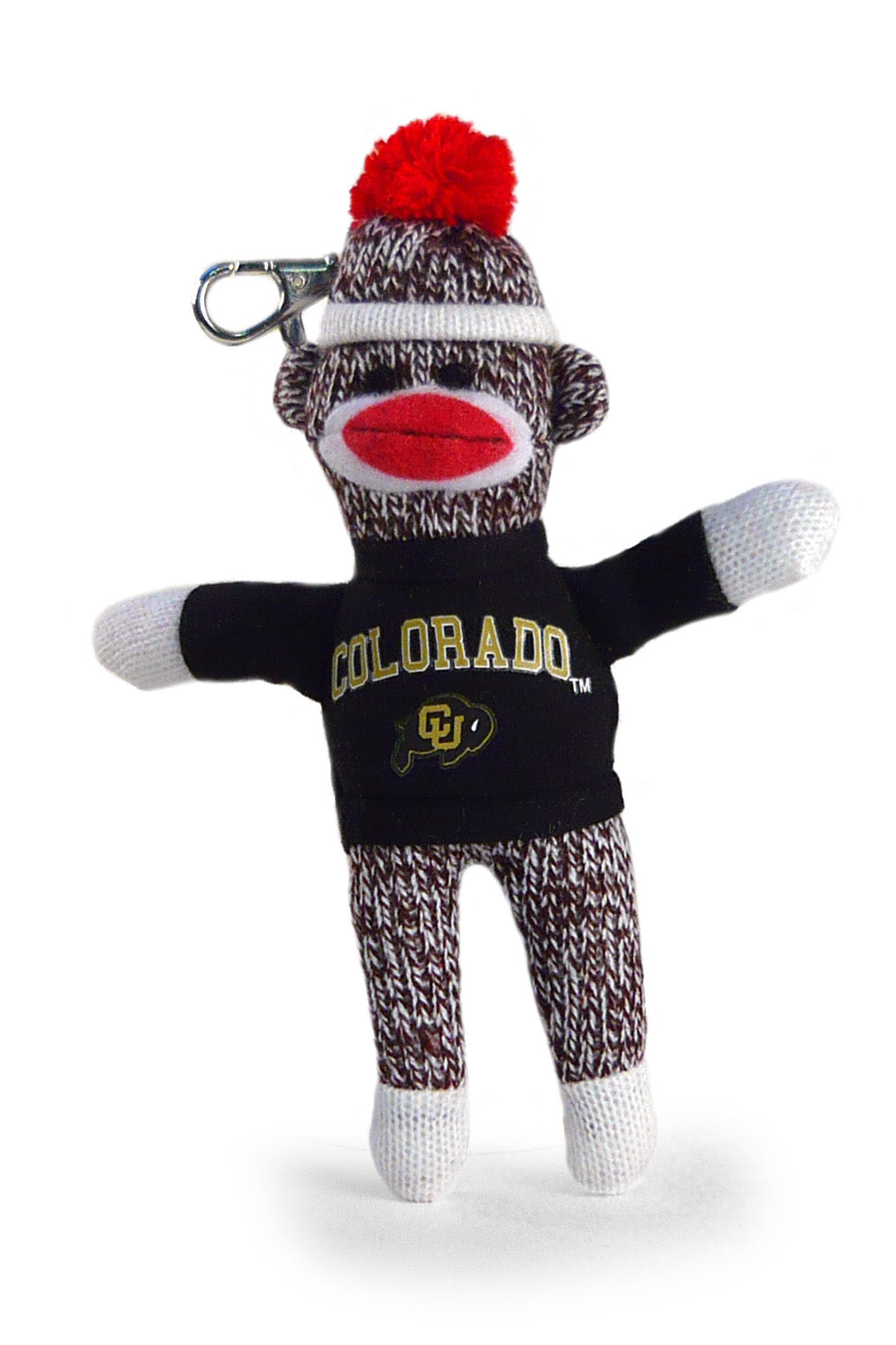 COLORADO UNIV SOCK MONKEY KEYCHAIN (4")