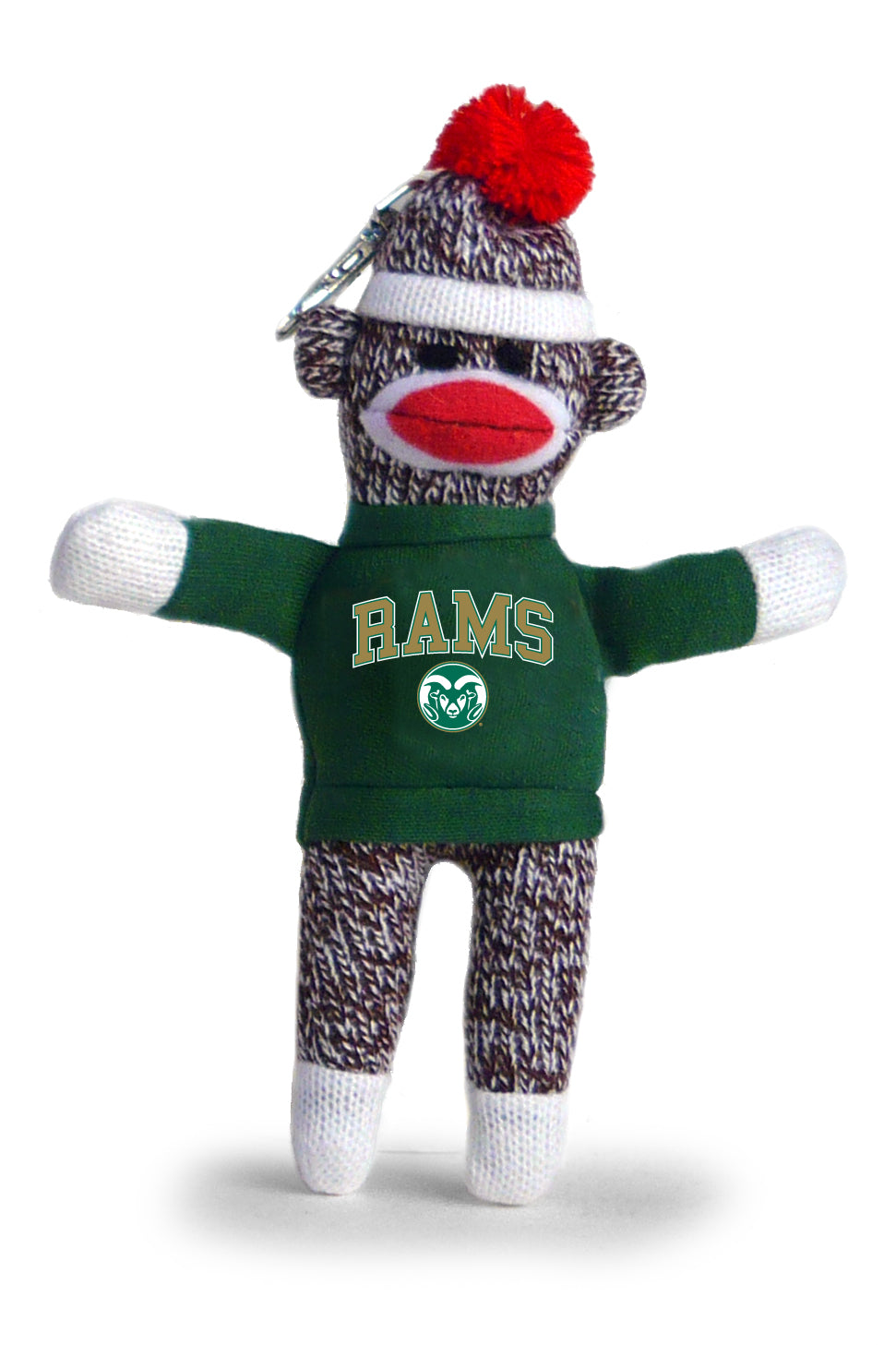 COLORADO STATE SOCK MONKEY KEYCHAIN (4")