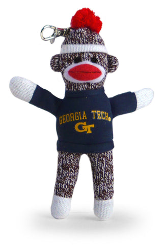 GEORGIA TECH SOCK MONKEY KEYCHAIN (4")