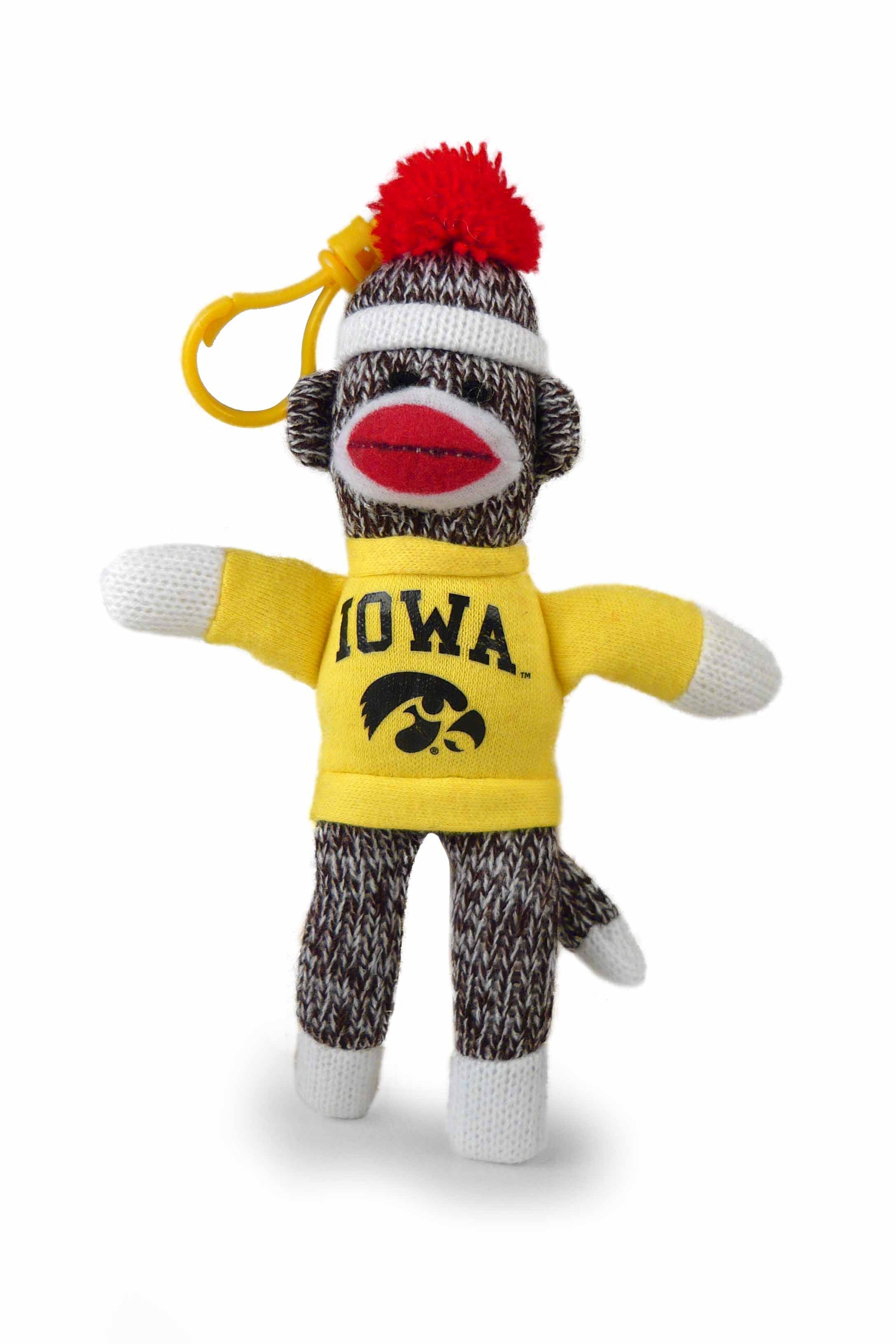 IOWA UNIV SOCK MONKEY KEYCHAIN (4")