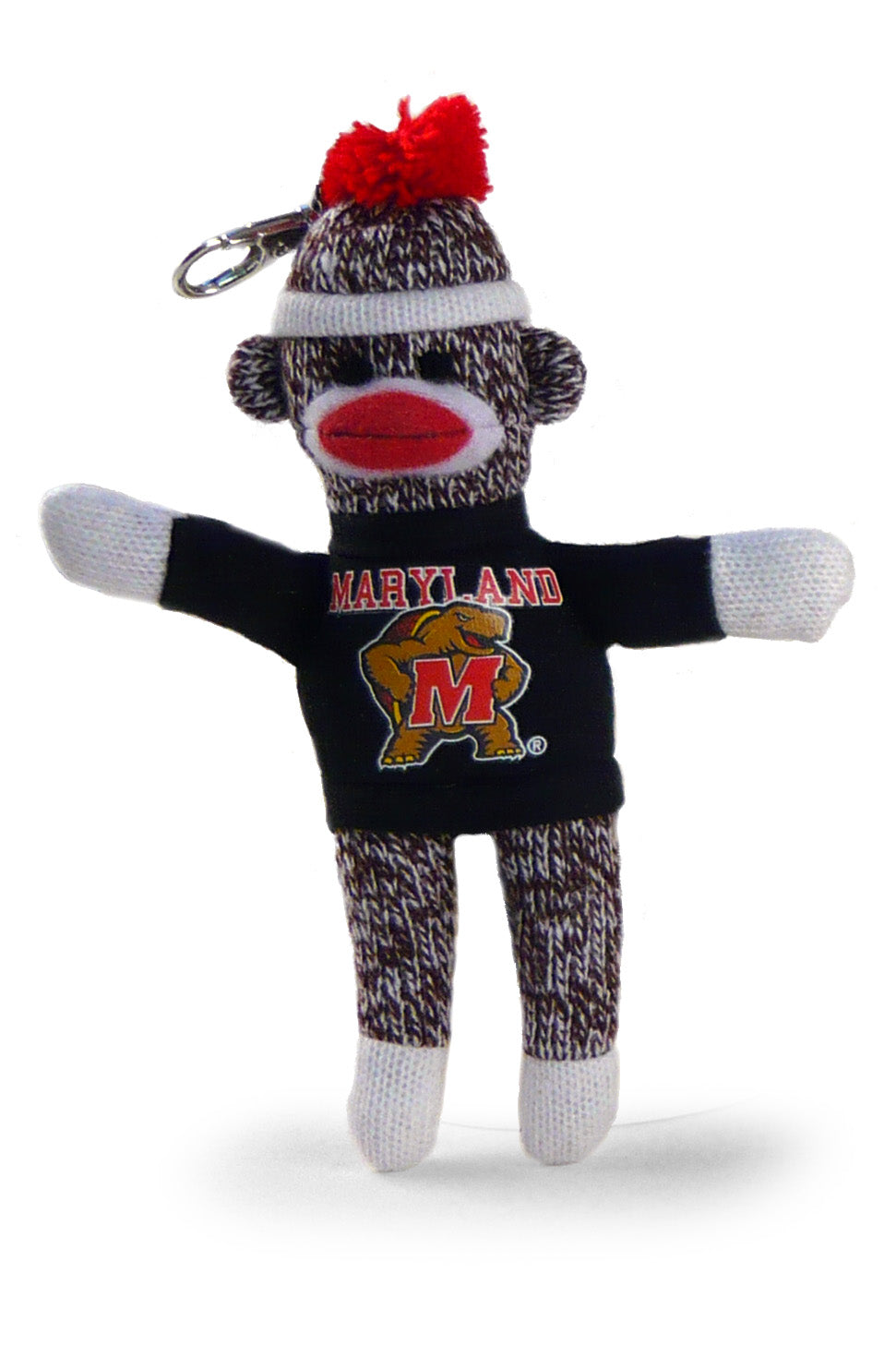 MARYLAND UNIV SOCK MONKEY KEYCHAIN (4")