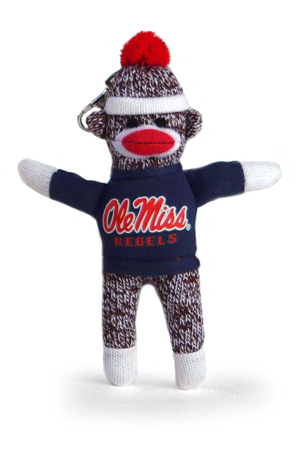 MISSISSIPPI UNIV SOCK MONKEY KEYCHAIN (4")