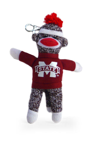 MISSISSIPPI STATE SOCK MONKEY KEYCHAIN (4")