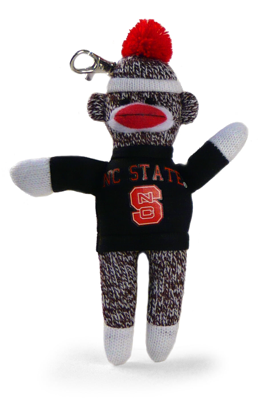 NORTH CAROLINA STATE SOCK MONKEY KEYCHAIN (4")