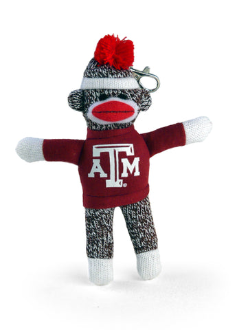 TEXAS A&M SOCK MONKEY KEYCHAIN (4")