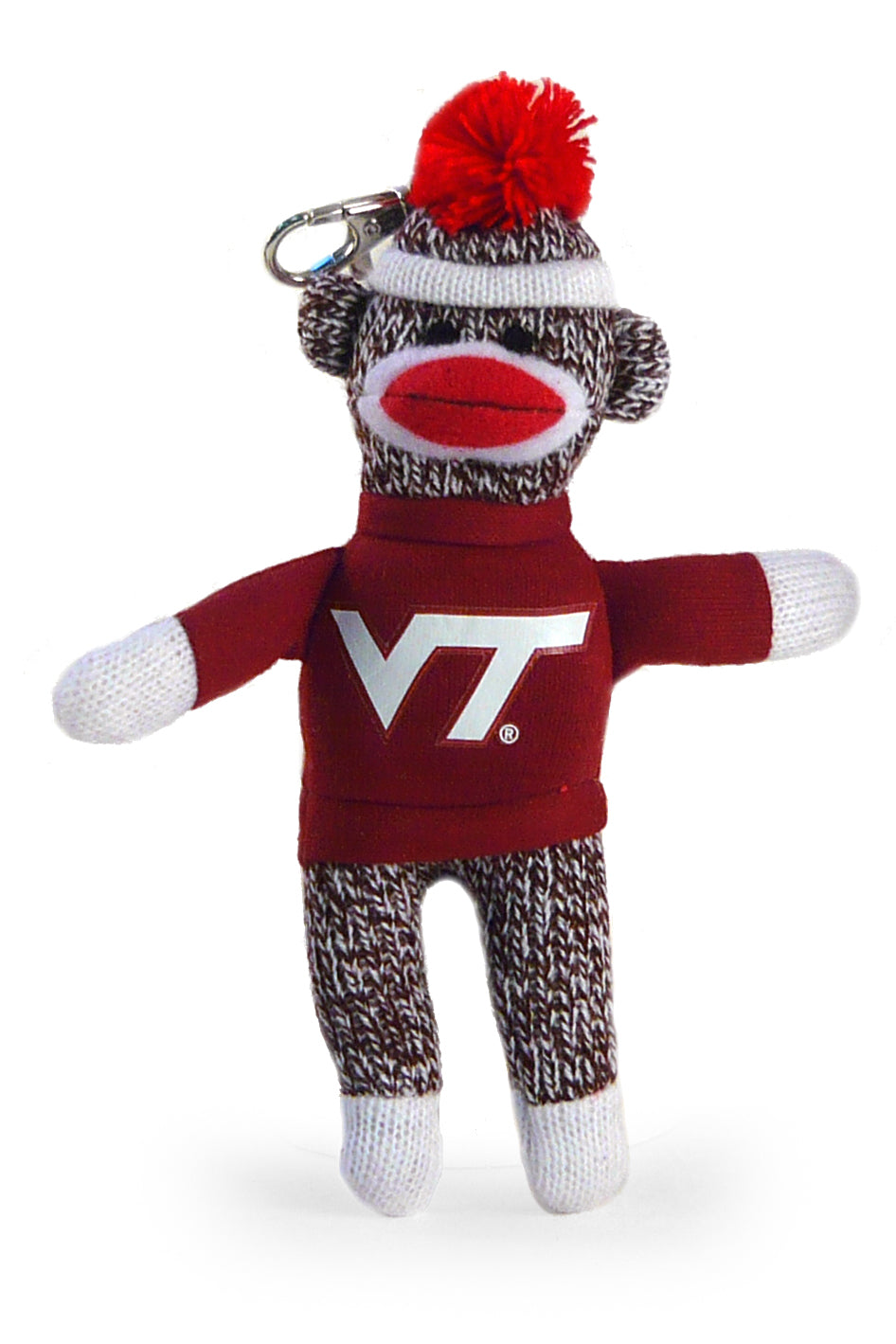 VIRGINIA TECH SOCK MONKEY KEYCHAIN (4")