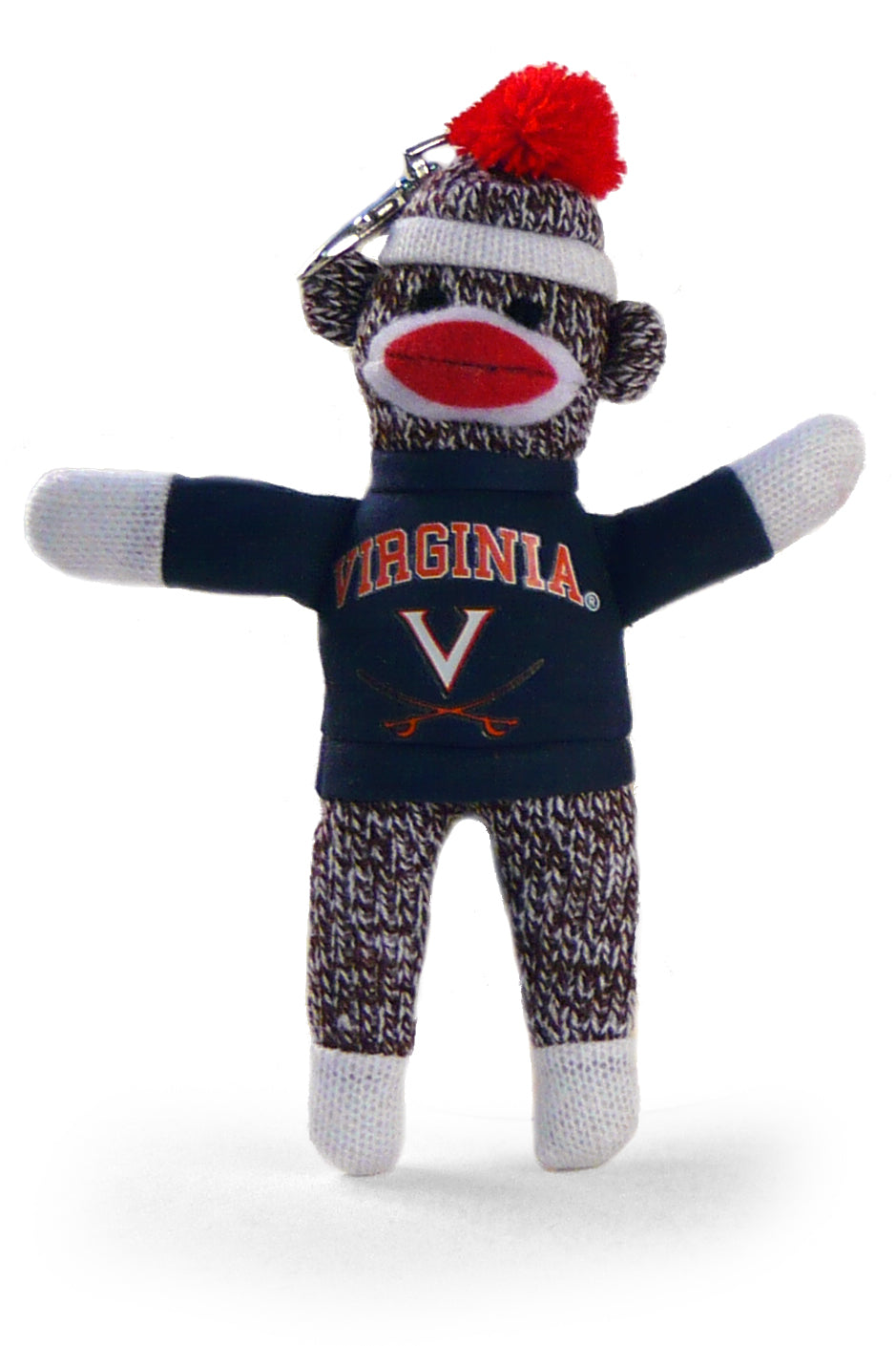 VIRGINIA UNIV SOCK MONKEY KEYCHAIN (4")