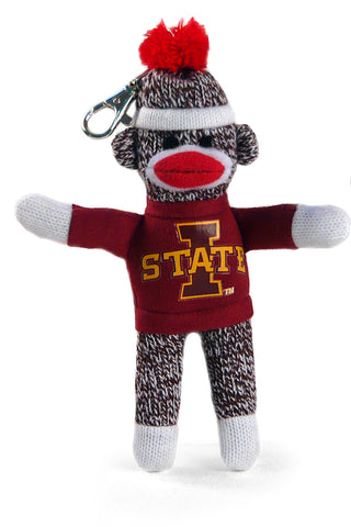 IOWA STATE SOCK MONKEY KEYCHAIN (4")