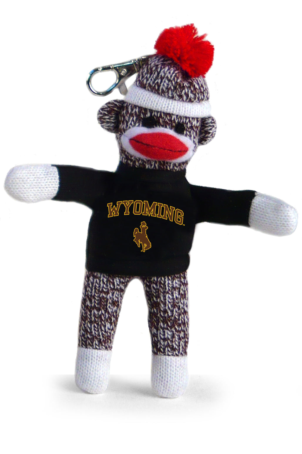 WYOMING UNIV SOCK MONKEY KEYCHAIN (4")