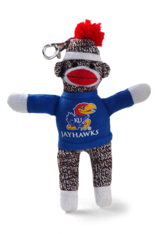 KANSAS UNIV SOCK MONKEY KEYCHAIN (4")