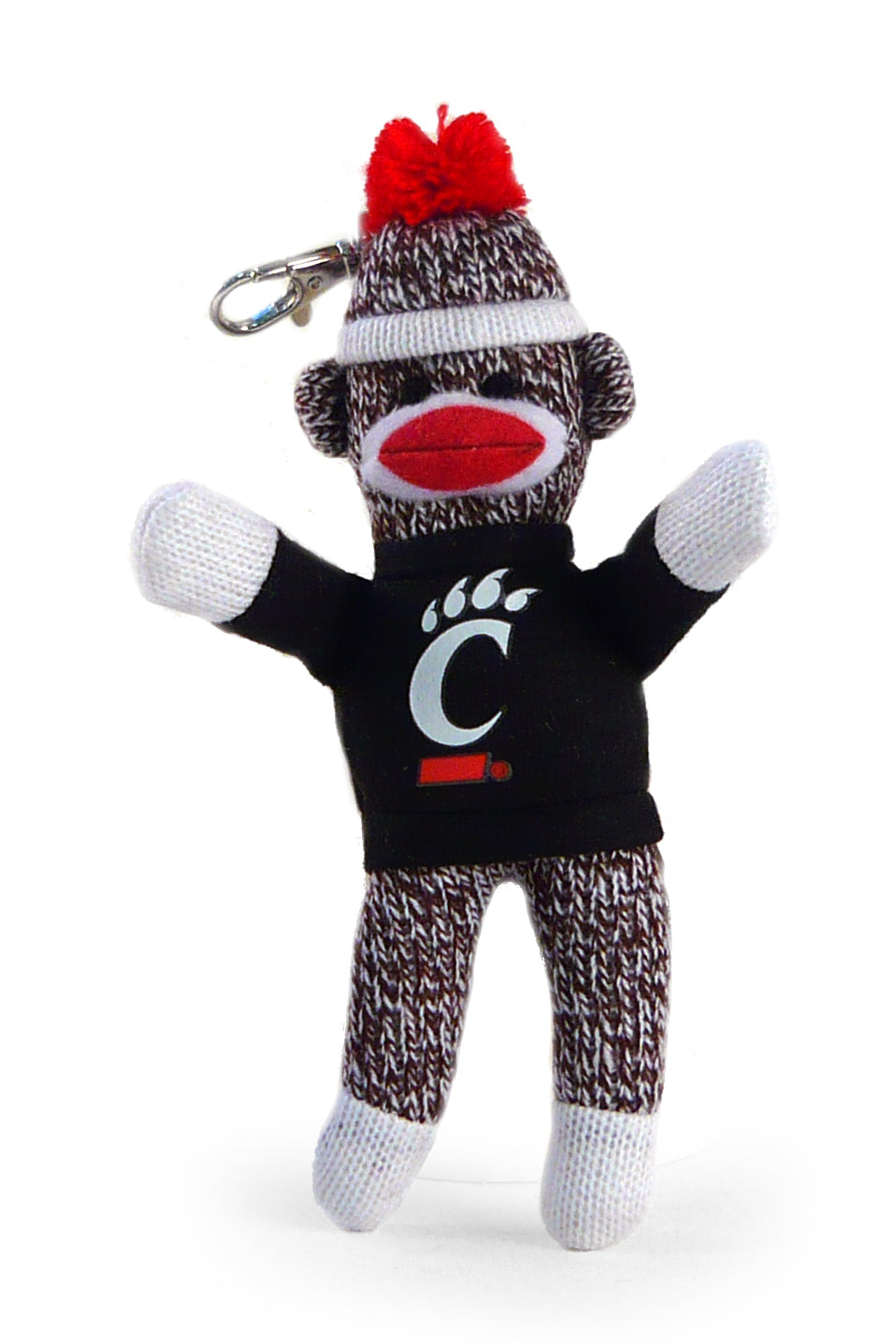 CINCINNATI UNIV SOCK MONKEY KEYCHAIN (4")