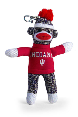 INDIANA UNIV SOCK MONKEY KEYCHAIN (4")