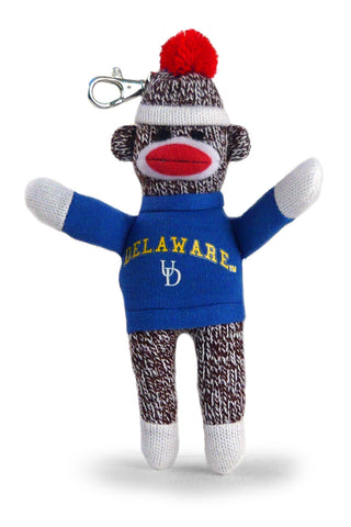 DELAWARE UNIV SOCK MONKEY KEYCHAIN (4")