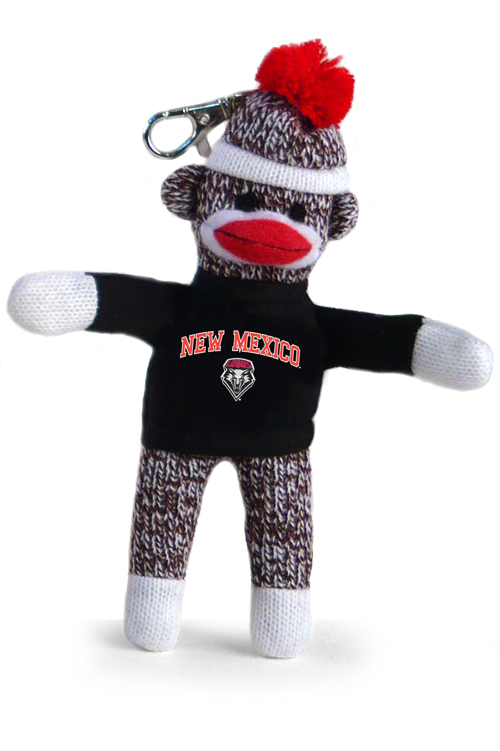 NEW MEXICO UNIV SOCK MONKEY KEYCHAIN (4")