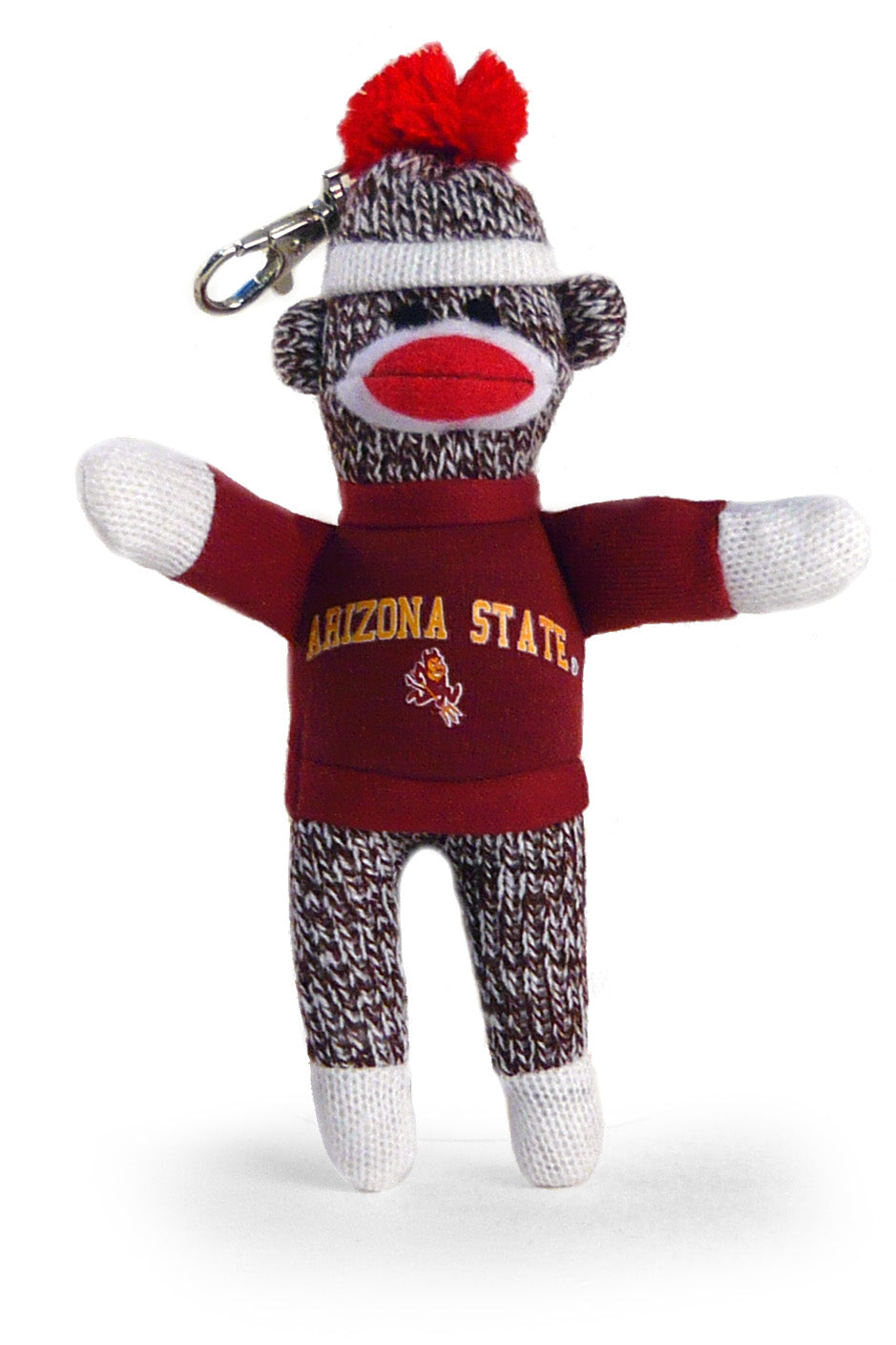 ARIZONA STATE SOCK MONKEY KEYCHAIN (4")