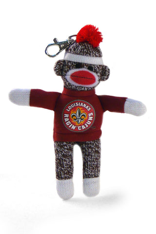 LOUISIANA LAFAYETTE SOCK MONKEY KEYCHAIN (4")