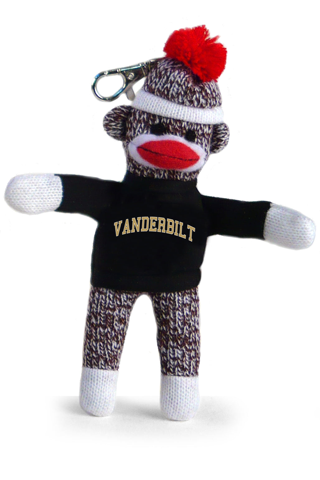 VANDERBILT UNIV SOCK MONKEY KEYCHAIN (4")