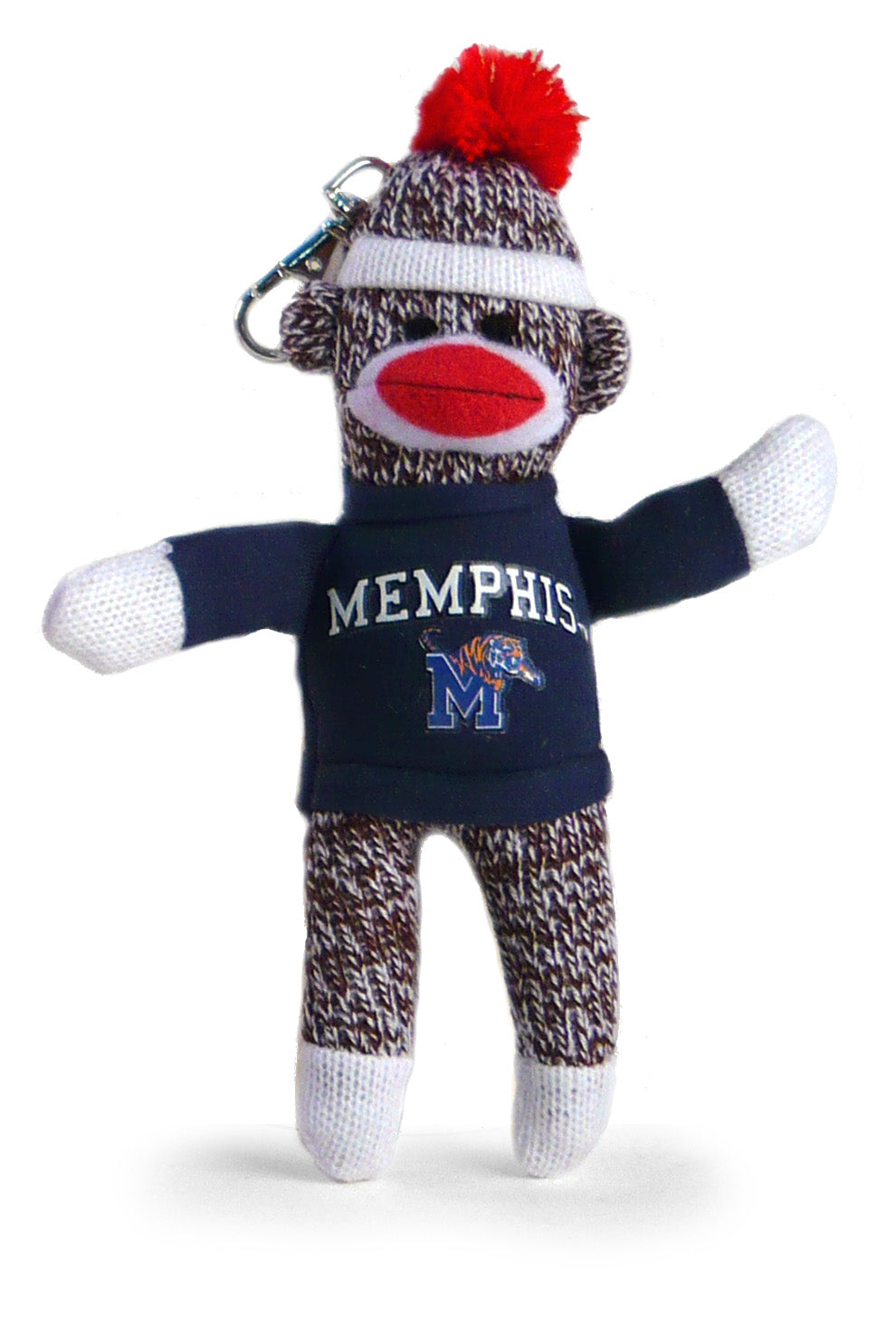 MEMPHIS UNIV SOCK MONKEY KEYCHAIN (4")