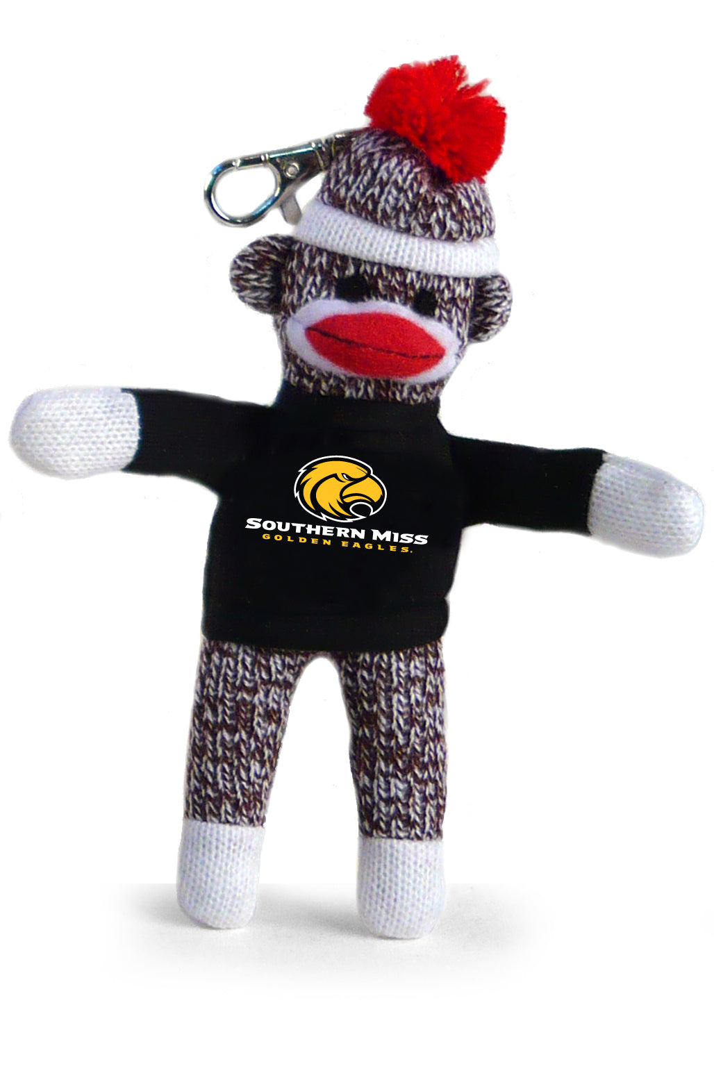 SOUTHERN MISSISSIPPI SOCK MONKEY KEYCHAIN (4")