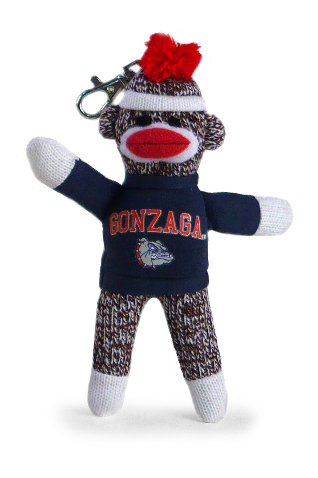 GONZAGA UNIV SOCK MONKEY KEYCHAIN (4")