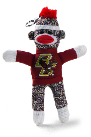 BOSTON COLLEGE SOCK MONKEY KEYCHAIN (4")