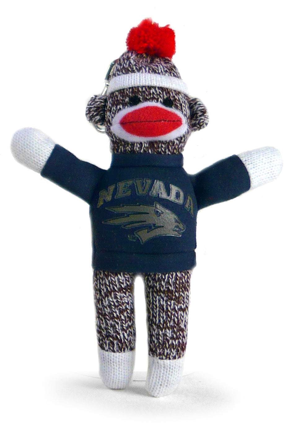 NEVADA UNIV SOCK MONKEY KEYCHAIN (4")