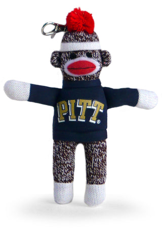 PITTSBURGH UNIV SOCK MONKEY KEYCHAIN (4")