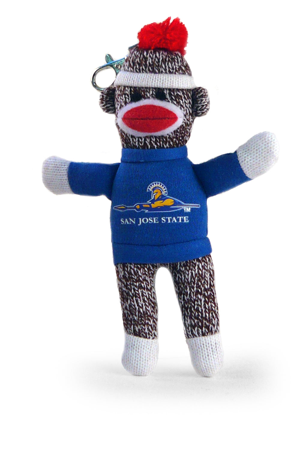 SAN JOSE STATE SOCK MONKEY KEYCHAIN (4")