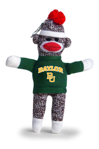 BAYLOR UNIV SOCK MONKEY KEYCHAIN (4")