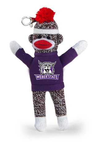 WEBER STATE SOCK MONKEY KEYCHAIN (4")