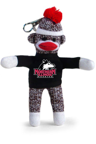 NORTHERN ILLINOIS UNIV SOCK MONKEY KEYCHAIN (4")