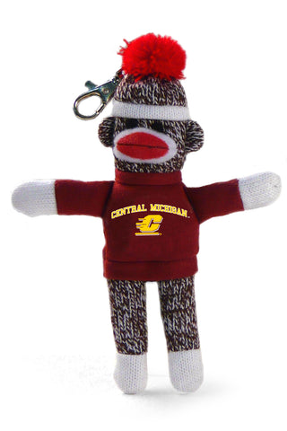 CENTRAL MICHIGAN SOCK MONKEY KEYCHAIN (4")