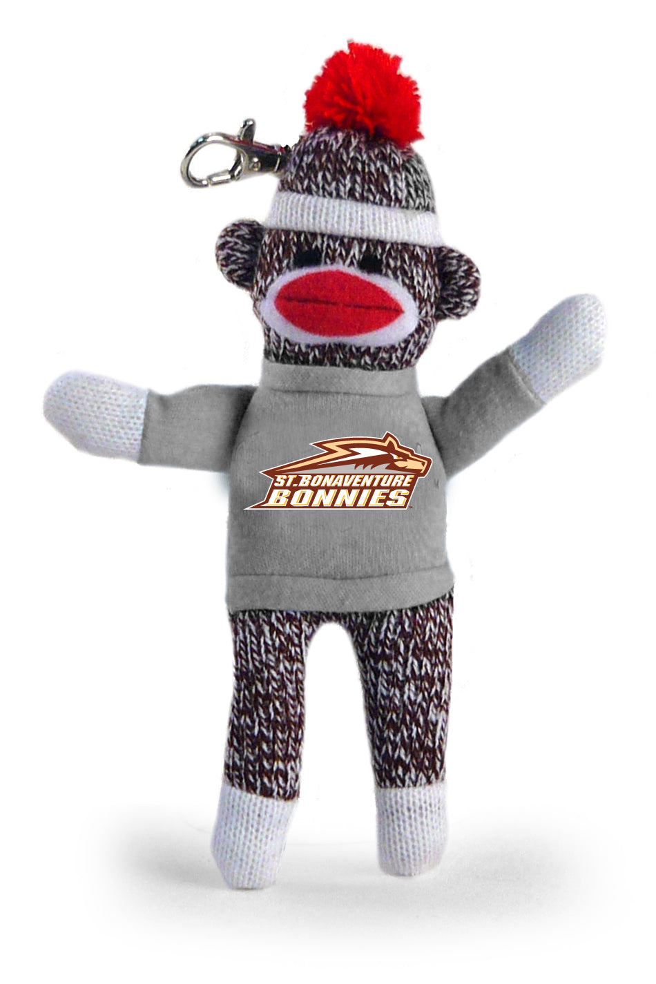 SAINT BONAVENTURE UNIV SOCK MONKEY KEYCHAIN (4")