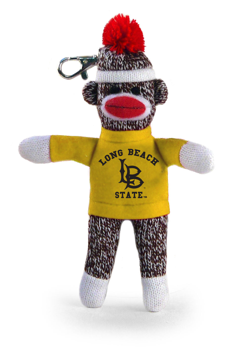 CAL STATE LONG BEACH SOCK MONKEY KEYCHAIN (4")