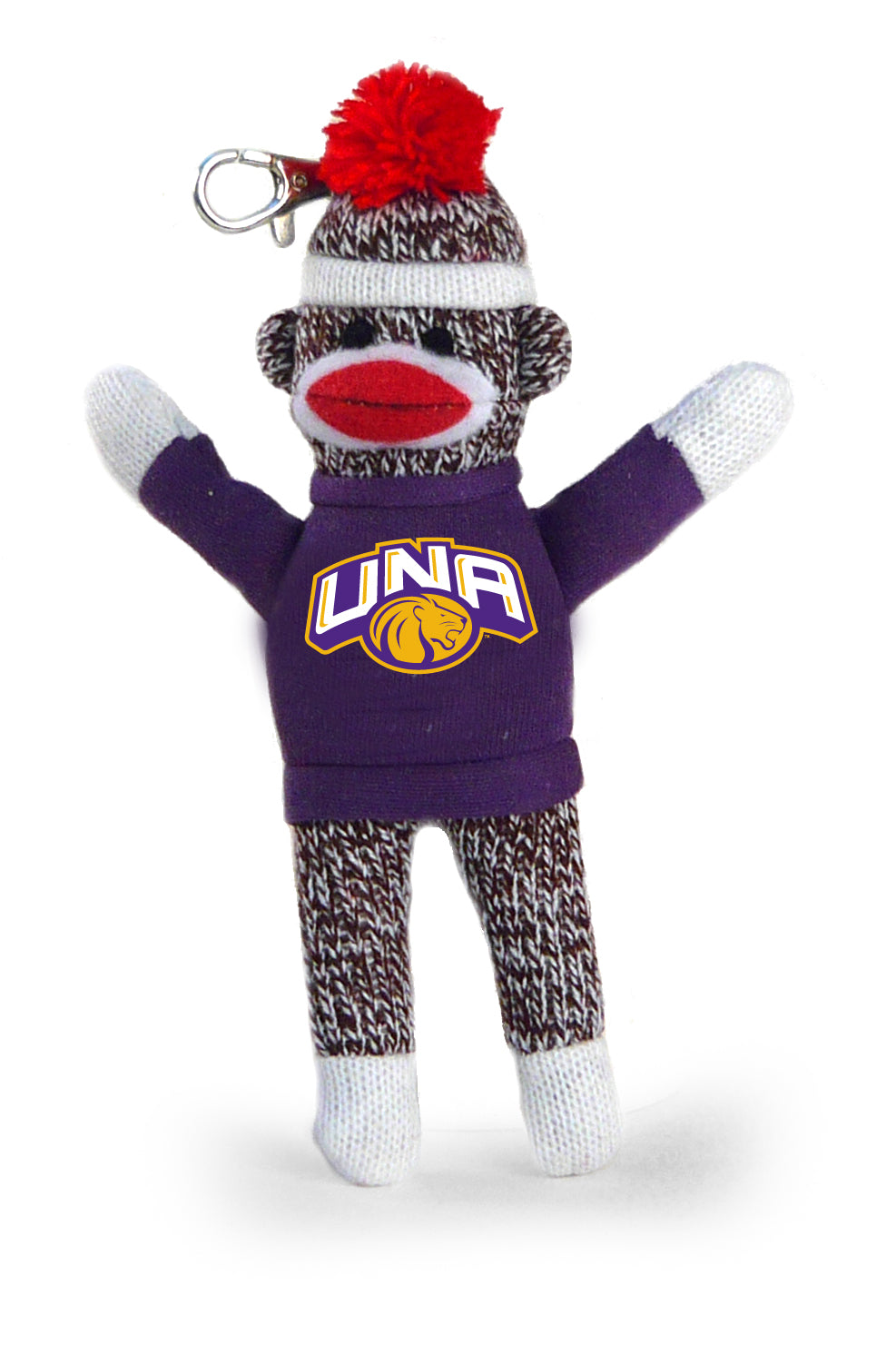 NORTH ALABAMA UNIV SOCK MONKEY KEYCHAIN (4")