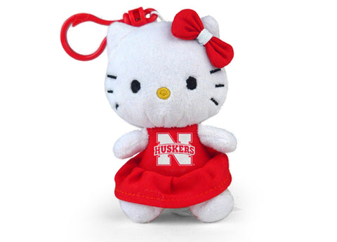 NEBRASKA UNIV HELLO KITTY KEYCHAIN (4")