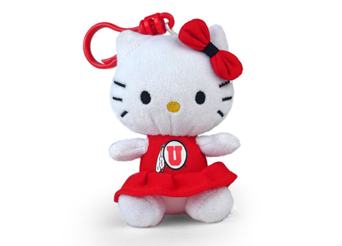 UTAH UNIV HELLO KITTY KEYCHAIN (4")