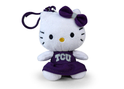 TEXAS CHRISTIAN UNIV HELLO KITTY KEYCHAIN (4")