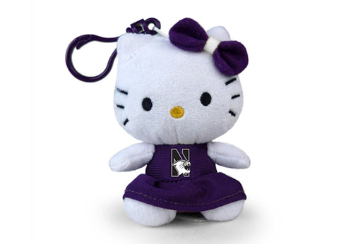 NORTHWESTERN UNIV HELLO KITTY KEYCHAIN (4")